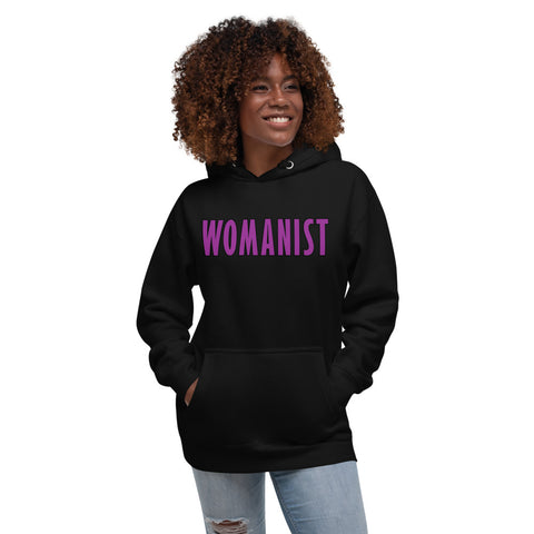 WOMANIST 💜Unisex Beautiful Black Hoodie