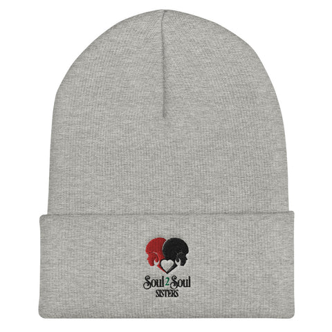 Soul 2 Soul Sisters Cuffed Embroidered Beanie, Unisex